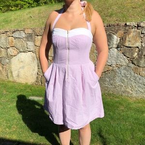 Pink and white Lilly halter dress